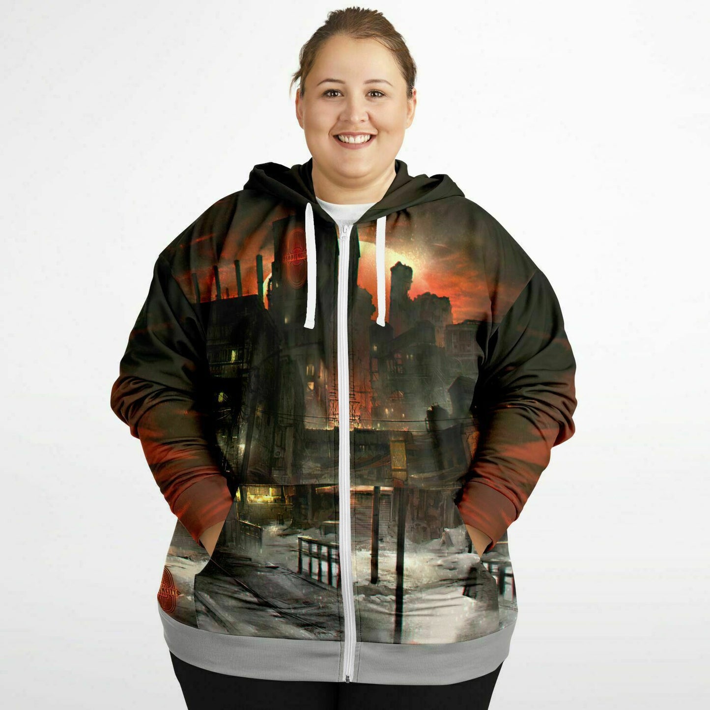 Sodium City +Size Zip-up Hoodie by Marnie